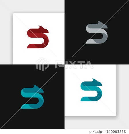 Modern Dragon Letter S Logo Abstract Monogram Vector Illustration 140003858