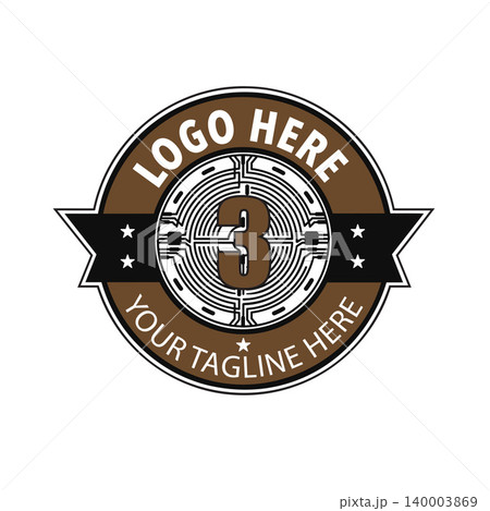 Web3 Crypto Wallet Currency Emblem Logo Template 140003869