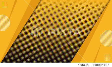 Abstract Modern Yellow Banner with Halftone Pattern. Abstract Modern Yellow Banner with Halftone Pattern. 140004107