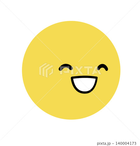 シンプルな顔アイコン にこにこ 右向きイラスト素材 シンプルな顔アイコン にこにこ 右向きイラスト素材 140004173