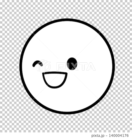 簡單的臉部圖示 - 眨眼,面向左側 - 插圖素材 簡單的臉部圖示 - 眨眼,面向左側 - 插圖素材 140004176