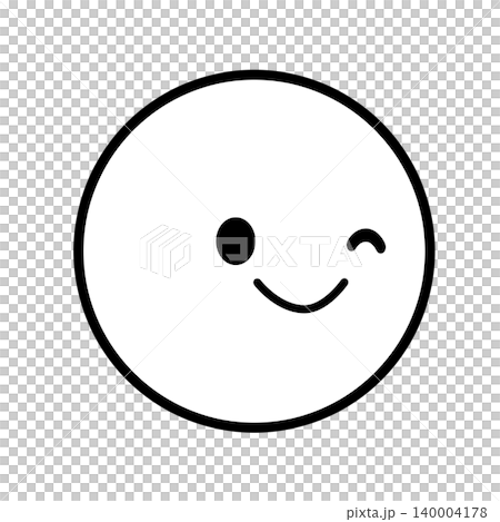 簡單的人臉圖示 - 眨眼,面向右側 - 插圖素材 簡單的人臉圖示 - 眨眼,面向右側 - 插圖素材 140004178
