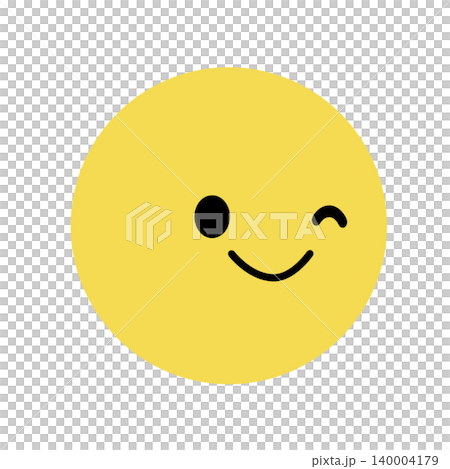 簡單的人臉圖示 - 眨眼,面向右側 - 插圖素材 簡單的人臉圖示 - 眨眼,面向右側 - 插圖素材 140004179