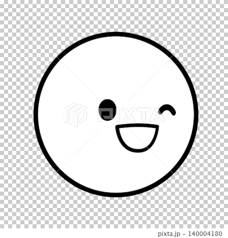 簡單的人臉圖示 - 眨眼,面向右側 - 插圖素材 簡單的人臉圖示 - 眨眼,面向右側 - 插圖素材 140004180