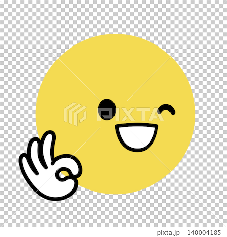 簡單的人臉圖示 - OK - 右邊的插畫素材 簡單的人臉圖示 - OK - 右邊的插畫素材 140004185