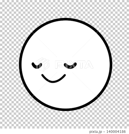シンプルな顔アイコン 目を閉じる 左向きイラスト素材 シンプルな顔アイコン 目を閉じる 左向きイラスト素材 140004186