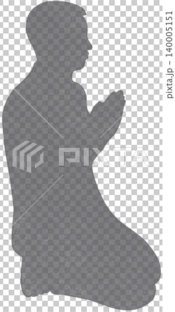 praying person shadow praying person shadow 140005151