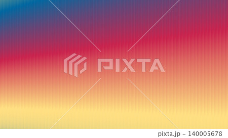 Abstract striped background featuring a vivid gradient of colors from yellow to purple. 140005678