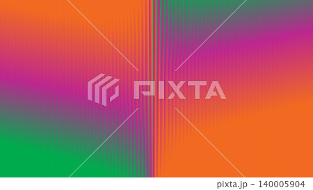 Abstract background featuring vibrant orange and green gradient with vertical lined texture. Abstract background featuring vibrant orange and green gradient with vertical lined texture. 140005904