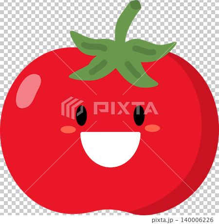 Tomato cartoon flat style illustration with cute face Tomato cartoon flat style illustration with cute face 140006226