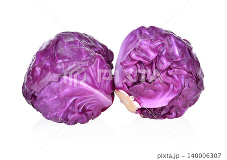 Purple cabbage isolated on white background Purple cabbage isolated on white background 140006307