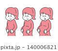 妊娠中のお腹の変化、お腹がだんだん大きくなるイラスト 140006821