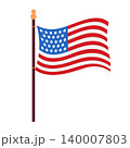USA Flag - Colorful Flat Design Illustration 140007803
