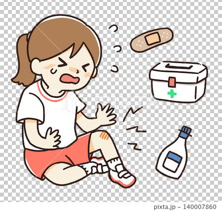 子供の怪我と応急処置のイラスト 140007860