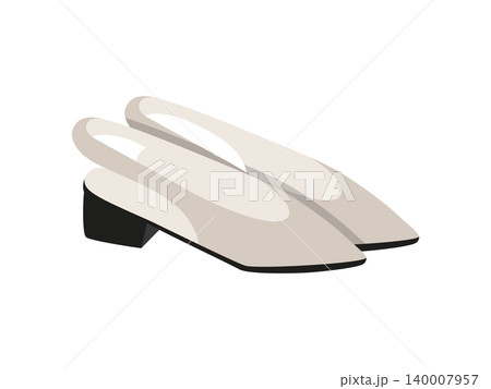 Slingback shoes isolated on white 140007957