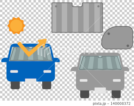 汽車遮陽簾插畫集 140008372