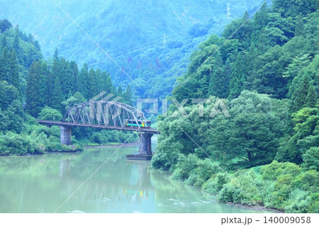 只見線 第四只見川橋梁 只見線 第四只見川橋梁 140009058