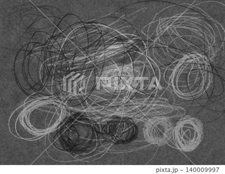 Abstract Charcoal Scribbles on Gray Paper for Creative Art Projects Abstract Charcoal Scribbles on Gray Paper for Creative Art Projects 140009997
