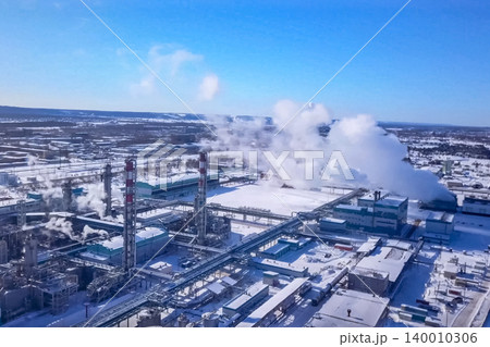 top view of the oil refinery top view of the oil refinery 140010306