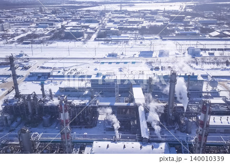 top view of the oil refinery top view of the oil refinery 140010339