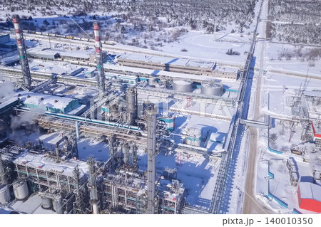 top view of the oil refinery top view of the oil refinery 140010350