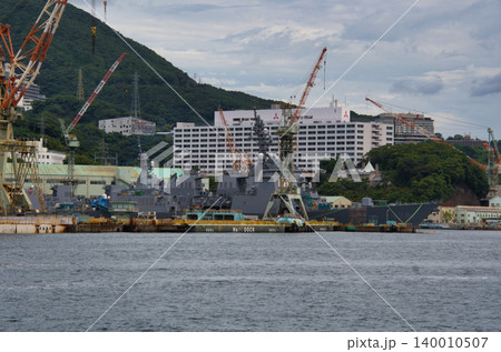 建造中の日本の自衛隊の船 長崎 建造中の日本の自衛隊の船 長崎 140010507