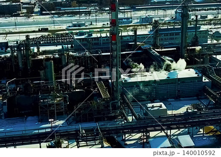 top view of the oil refinery 140010592