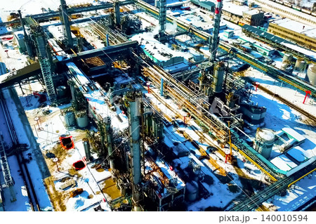 top view of the oil refinery top view of the oil refinery 140010594