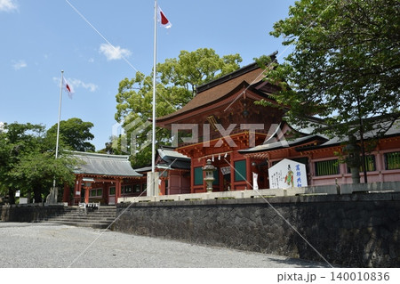 六月、富士山本宮浅間大社の表門 六月、富士山本宮浅間大社の表門 140010836