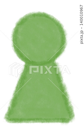 前方後円墳のほのぼのした手描きイラスト 前方後円墳のほのぼのした手描きイラスト 140010967