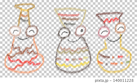 壺、土器のイラスト素材(PNG) 壺、土器のイラスト素材(PNG) 140011228