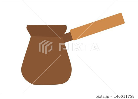 Simple flat design of a coffee pot. Simple flat design of a coffee pot. 140011759