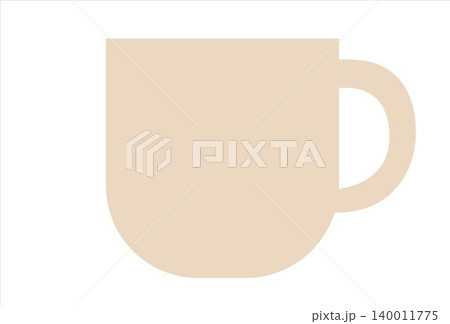 Simple beige coffee cup design 140011775