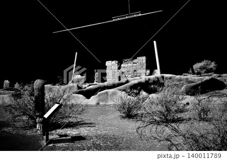 High Contrast Casa Grande National Monument Black and White High Contrast Casa Grande National Monument Black and White 140011789