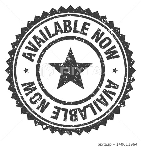 available now black grunge round stamp. available now stamp 140011964