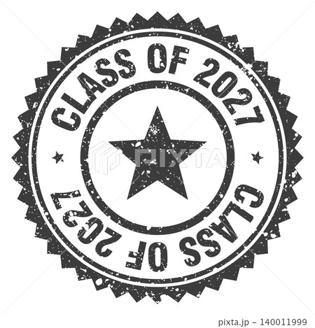 class of 2027 black grunge round stamp. class of 2027 stamp 140011999
