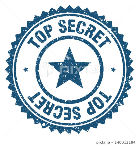 top secret blue grunge round stamp. top secret stamp 140012194