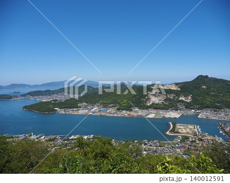 屋島から見た五剣山、小豆島 屋島から見た五剣山、小豆島 140012591