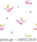 New year seamless pattern with cute goat portraits 140012830
