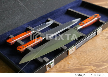 Set of three kitchen knives. kitchen utensils Set of three kitchen knives. kitchen utensils 140013190
