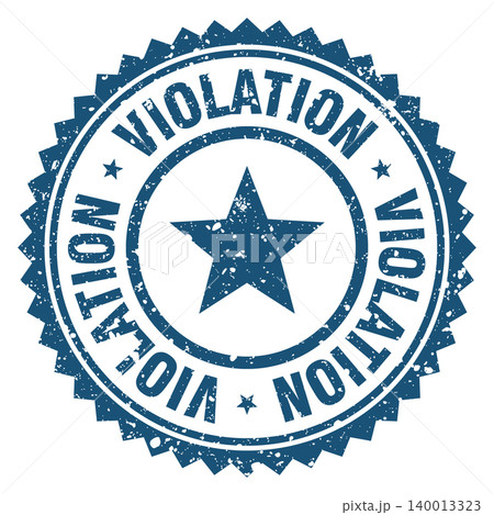 violation blue grunge round stamp. violation stamp 140013323