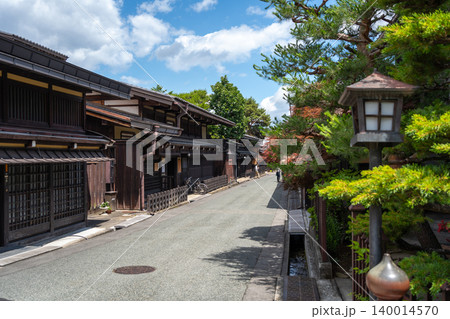 Traditional street in the old district of Takayama, Japan Traditional street in the old district of Takayama, Japan 140014570