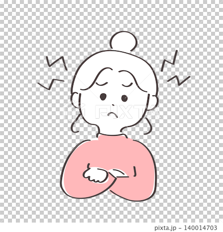 Cute hand-drawn illustration of an irritated woman Cute hand-drawn illustration of an irritated woman 140014703
