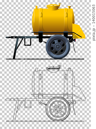 Vector retro tank trailer 140015063