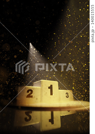 Winners Podium on black background Winners Podium on black background 140015555