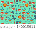 Abstract cats seamless animals nature pattern. Abstract cats seamless animals nature pattern. 140015911
