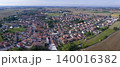Drone shot of Giussago a small city in the province of Pavia at sunny day 140016382