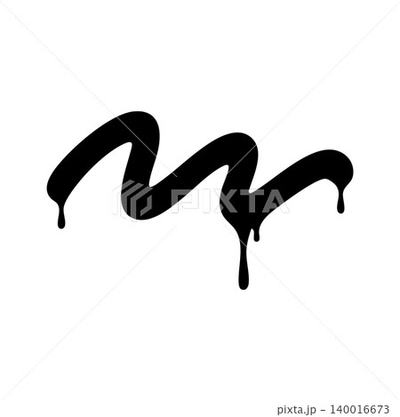 Graffiti wavy line icon Graffiti wavy line icon 140016673