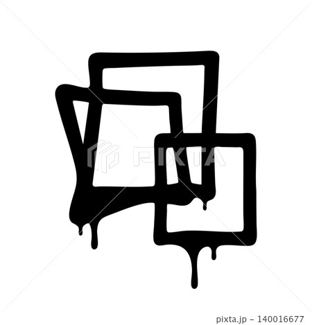Graffiti overlapping squares icon Graffiti overlapping squares icon 140016677