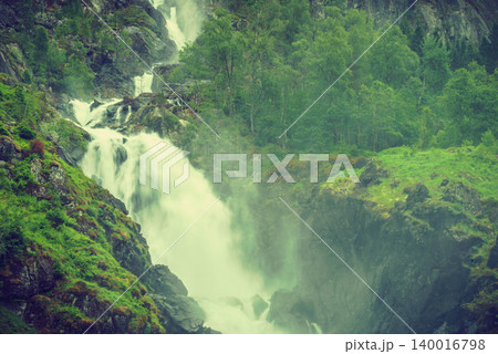 Latefossen waterfall Norway, Hordaland Latefossen waterfall Norway, Hordaland 140016798